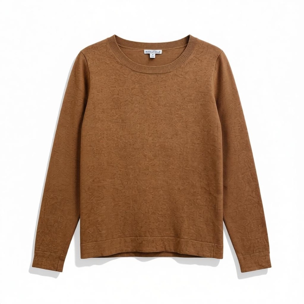 J. Crew Womens Brown Wool Blend Teddie Sweater Pullover Sweatshirt Size M